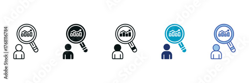 Performance Review Icon Set Consisting of Multiple Styles Vector Illustration