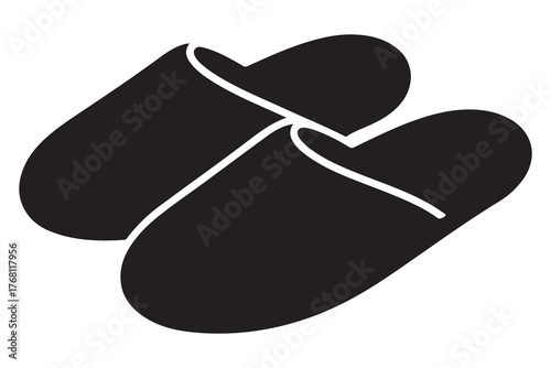 Flip flops vector  minimalist slipper silhouette
