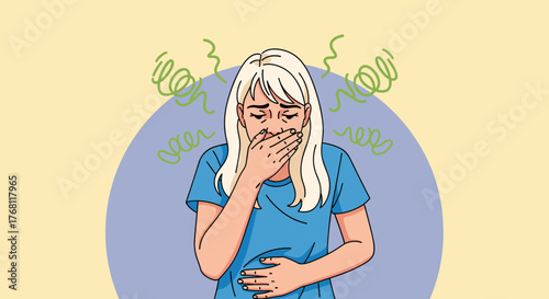 Person Sleeping Peacefully in Bed at Night, Single Line Art Illustration for Wellness, Relaxation and Healthcare Advertising, Demonstrating Sleep Hygiene and Mental Health, Isolated on White, Minimali