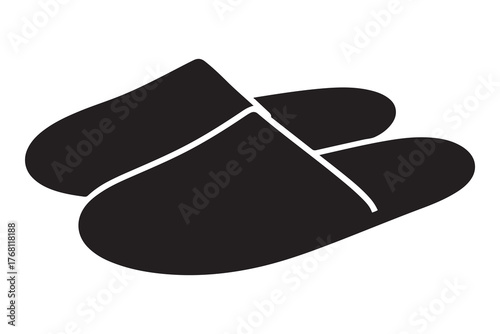Flip flops vector  minimalist slipper silhouette

