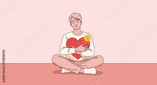 Plant Growing in Cup: Sustainable Growth Concept in Clean Minimalist Style for Eco-Friendly Business Presentation, Modern Office Decor and Environmental Awareness Initiatives and Green Technology, Con