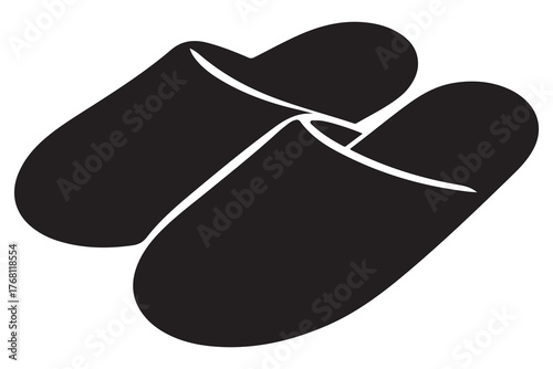 Flip flops vector  minimalist slipper silhouette
