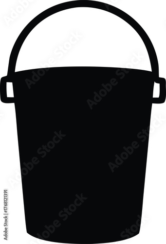 Bucket silhouette vector illustration