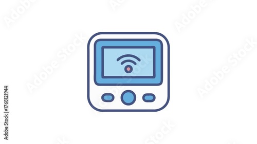 Simple wireless device icon for modern communication applications
