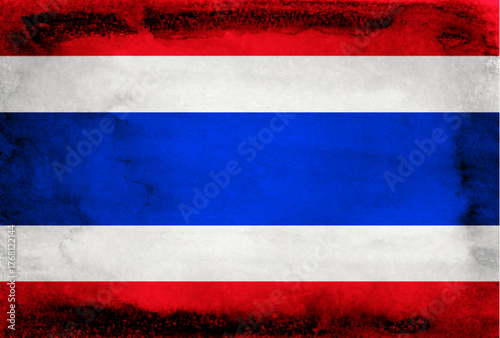 タイ　国　旗　和紙　背景