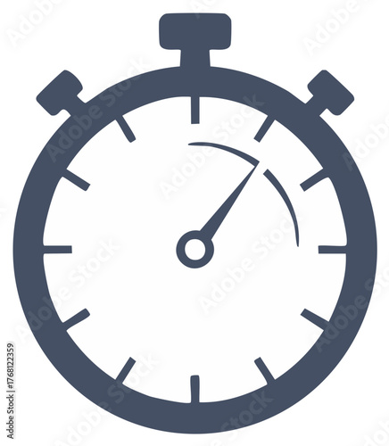 Simple Stopwatch Icon with Elapsed Time Indication
