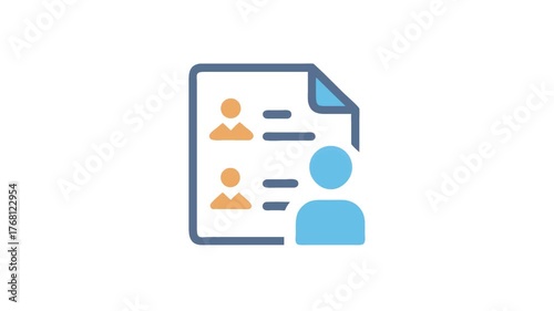 Colorful icon representing a personnel profile or curriculum vitae