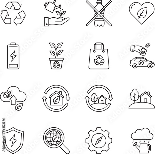 Wedding icons set with love symbols and silhouettes