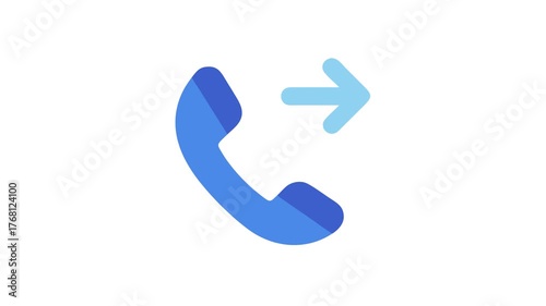 Forwarding call graphic icon on a White Background