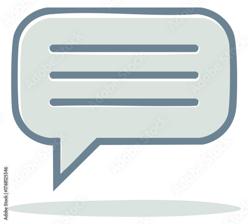Cartoon Speech Bubble with Text Placeholder for Communication and Messaging