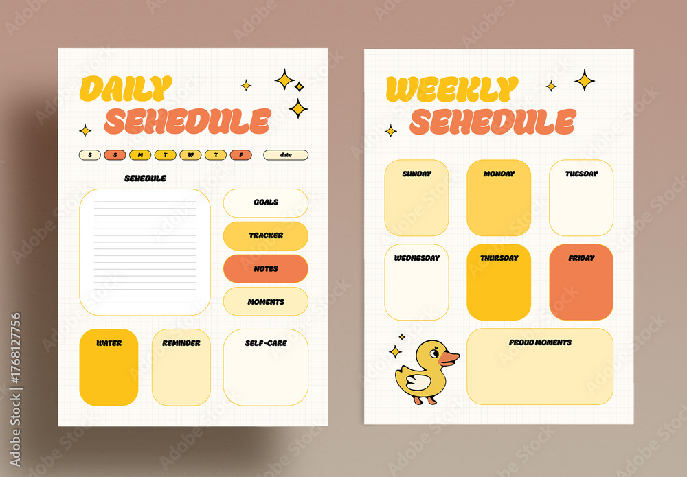 Daily and Weekly Planner Template for Organization and Productivity ...