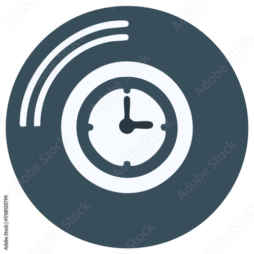 Modern clock icon representing time management and efficiency