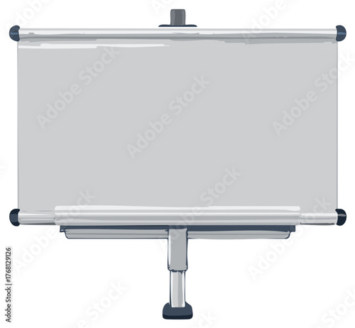 Illustration of Blank Display Stand with Easel for Presentation Board, Whiteboard, or Projection Screen