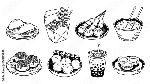 Craving Asian delights? Discover a mouthwatering array of dumplings, noodles, boba tea and tarts for a delicious culinary adventure!