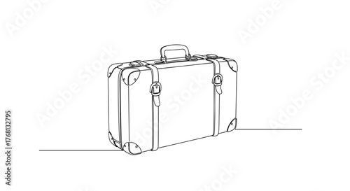 Old suitcase in attic symbolizing travel history and hidden stories