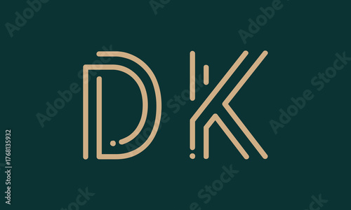DK D dk initial logo | initial based abstract modern minimal creative logo, vector template image. luxury logotype logo, real estate homie logo. typography logo. initials logo
