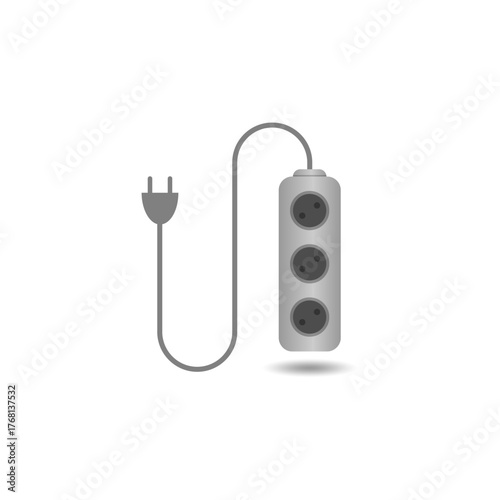 Multi Socket plug icon in gradient style icon, style isolated on white background.