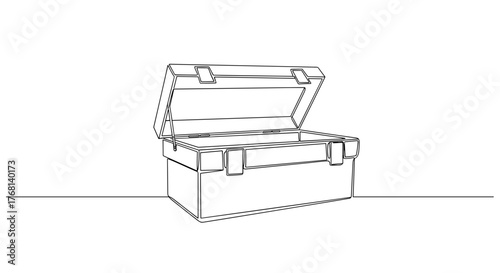 Toolbox with open lid symbolizing readiness and manual work