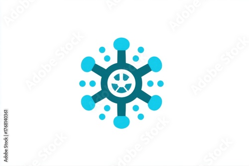 Flat style robotic wheel design isolated on transparent background