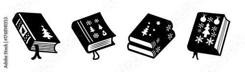 Scalable vector illustration of a christmas carol book icon