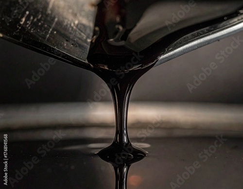 Molasses Pouring: A close-up shot captures the smooth, luxurious flow of thick molasses as it gracefully pours, glistening with rich color and texture.