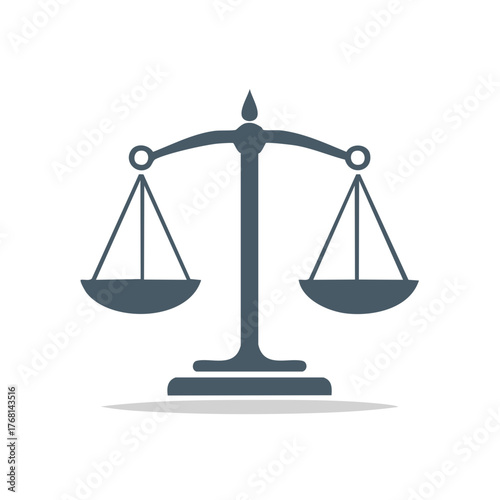 Abstract graphic of balance scales representing justice and law