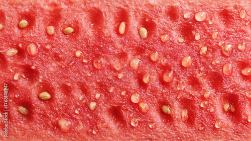 vibration. Ripe watermelon surface with water droplets and visible vibration ripple patterns. menu design, packaging mockups, designed for culinary blogs and recipe cards for restaurants.