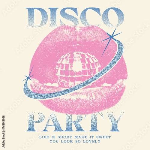 Φωτογραφία Lip with party ball artwork