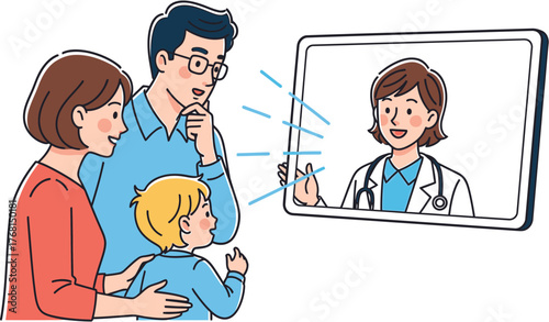 Family Consults with Doctor via Telemedicine A Modern Approach to Healthcare