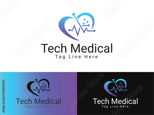 Tech Medical Logo Design, Medical App Logo Design, Professional Doctor and Clinic Medical Logo Design