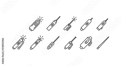 Hand drawn icons of various electronic devices and gadgets for design projects vector