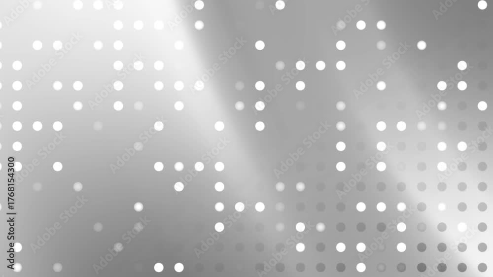 Elegant abstract silver-white background featuring blinking particle dots for modern, stylish compositions.