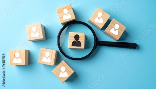 Conceptual image of talent selection, focusing on human resources and recruitment processes