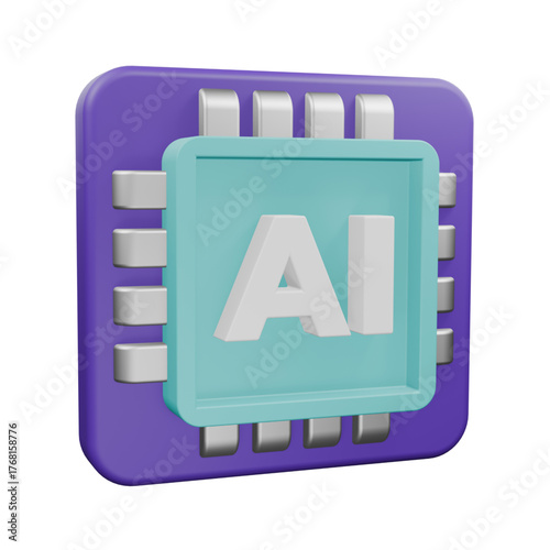 A 3D render of a modern AI microprocessor chip, an icon representing the technological evolution of machine learning and data science