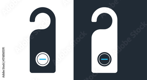 Hotel door hanger icon for websites and apps modern design - Vector icon symbol for website - Icon vector - Blue icon
