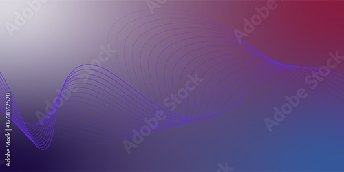 Gradien Blue purple red gradient mesh abstract background with wavy blended lines nice for all produk