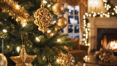 Christmas tree in living room 