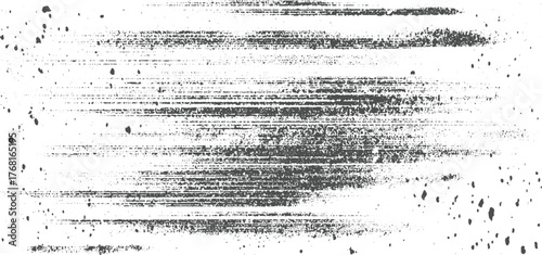 Dark distressed horizontal stripes and scattered dots abstract background