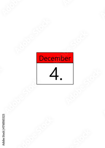Free Download Calendar date december 4 (4th of dec) in hungarian language. - GFXLoad