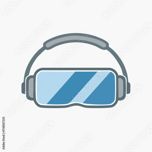 Virtual Reality Headset Illustration - Immersive Digital Experience.