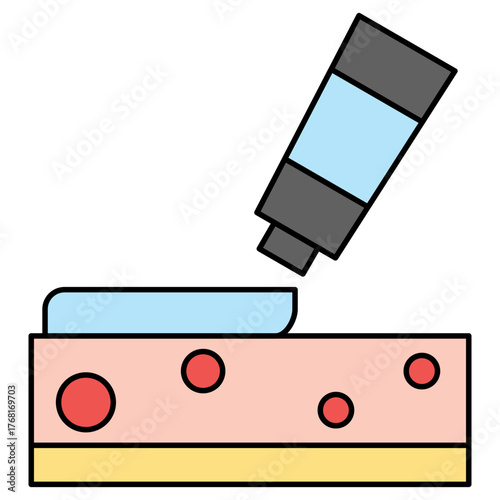 Cream for allergy icon