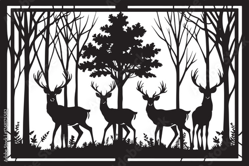 🦌 “Woodland Deer Scene SVG Pack”