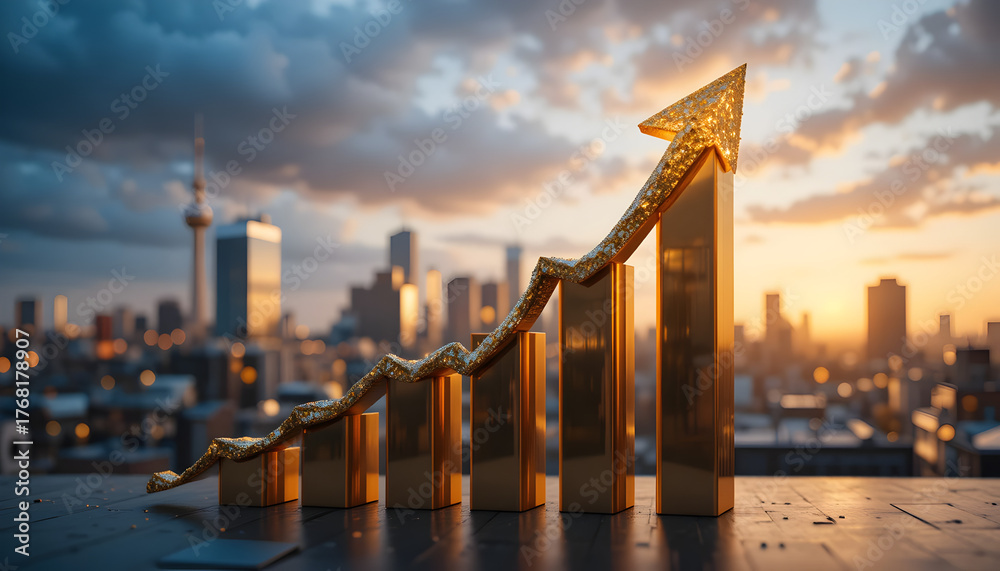 Naklejka premium new york city markeing grow 