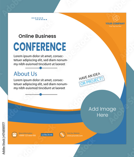 Digital Marketing Agency social media poster Vector Template