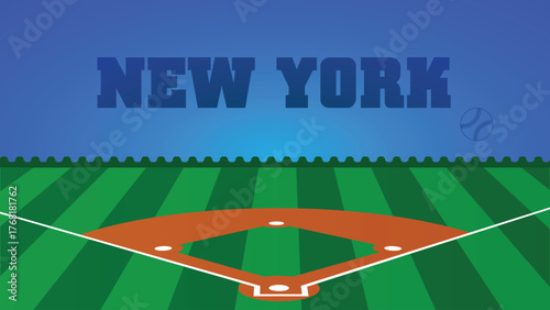 BOSTON Drawings Of City Names, USA Baseball green field, Vector Illustration Abstract Editable image, Social Media and web Post
