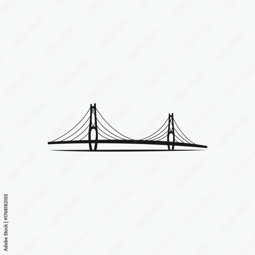 Obraz premium Bridge, architecture Bridge, Arched bridge vector.
