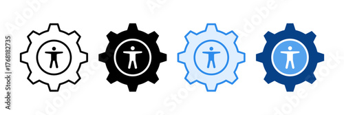 Accessibility Settings Icon Set Multiple Style Collection