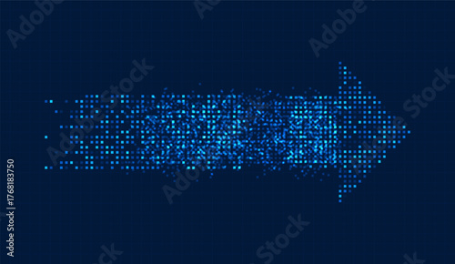 Abstract arrow direction. Business investment to success. financial data graph strategy. Technology background. High speed.