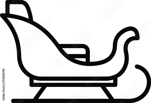 Vintage wooden sleigh for holiday and Christmas decorations