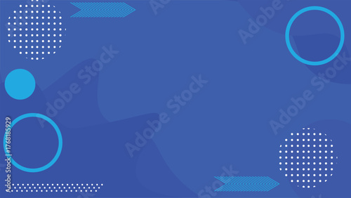 Modern abstract blue background featuring geometric shapes arrows and dotted patterns ideal for digital posters web banners presentations corporate designs and creative projects